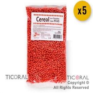 CEREAL CHOCOLATE COLOR ROJO  X 5 paquetes X200GR ARGENFRUT